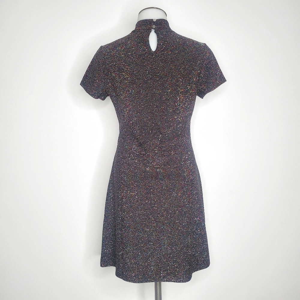 Forever 21 Shimmery Mini Fit & Flare Turtle Neck Dress - Picture 2 of 4